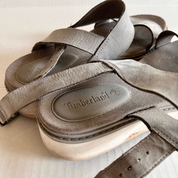 Timberland Buckle Platform Grey Sandals - Picture 3 of 5